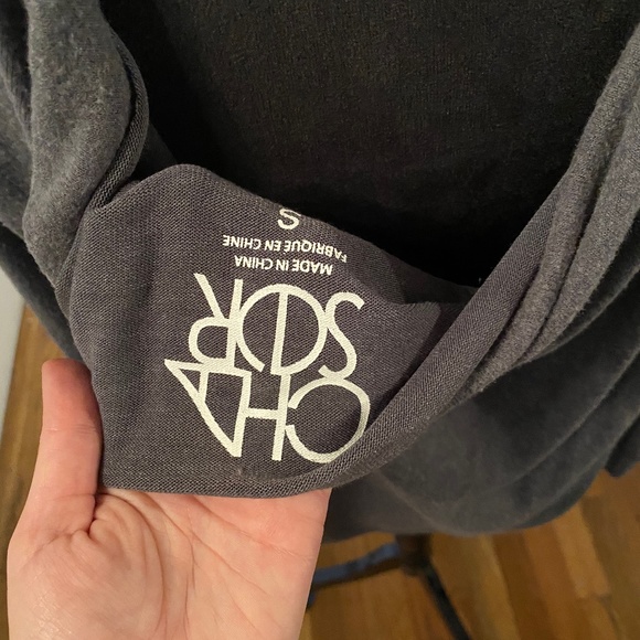 COPY - Chaser “Dogs Naps Weekends” Graphic Top with draped drape draping cowl n… - Picture 13 of 14